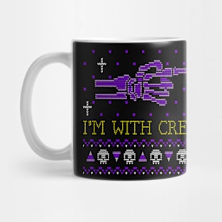 I'm With Creepy Halloween Skeleton Sweater-style Mug